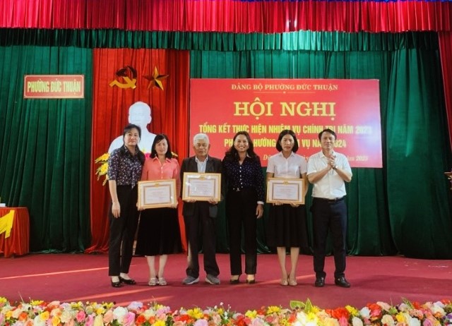 Đảng ủy phường Đức Thuận tổng kết công tác lãnh đạo, chỉ đạo thực hiện nhiệm vụ chính trị năm 2023, triển khai phương hướng nhiệm vụ năm 2024